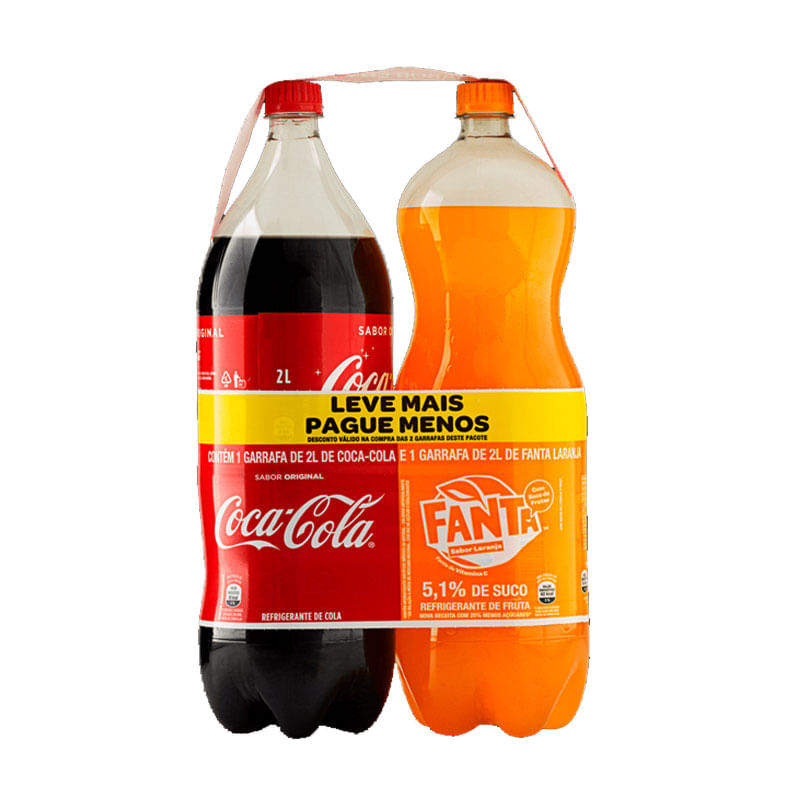 Kit Refrigerante Coca+Fanta 2L