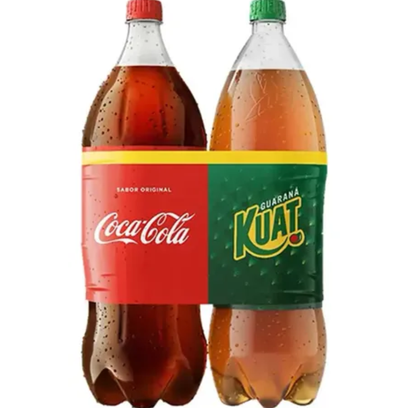 Kit Refrigerante Coca + Kuat Pet 2L