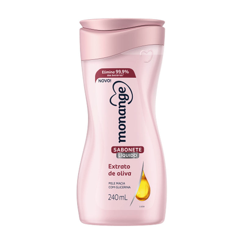 Sabonete Líquido Monange Extrato de Oliva 240ml