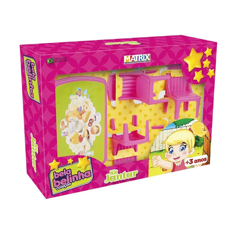 Kit Jantar Coleção Bela Belinha Mix Caixinha