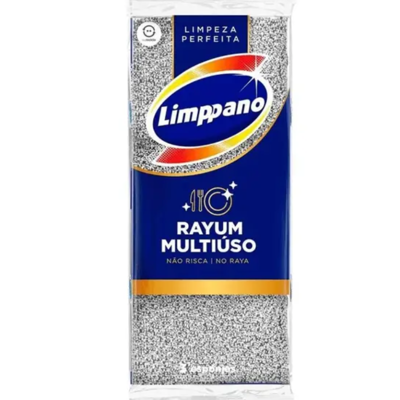 ESPONJA RAYUM MULTIUSO LIMPPANO COM 3UN