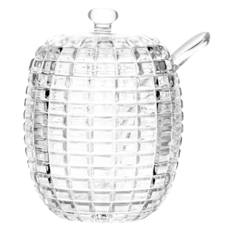 Açucareira com Colher de Cristal de Chumbo  210ml 