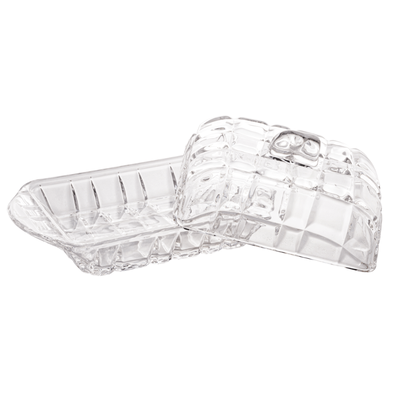 Manteigueira de Cristal de Chumbo 17x10,5x8cm 