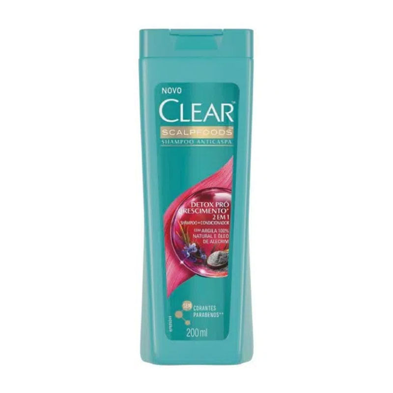Shampoo Clear Women 2 em 1 Pró Crescimento 200ml