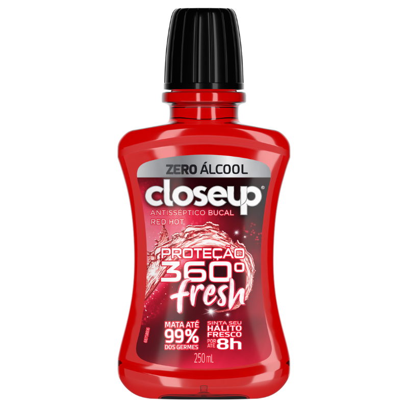 Enxaguante Bucal Close Up Red Hot Zero Álcool 250ml