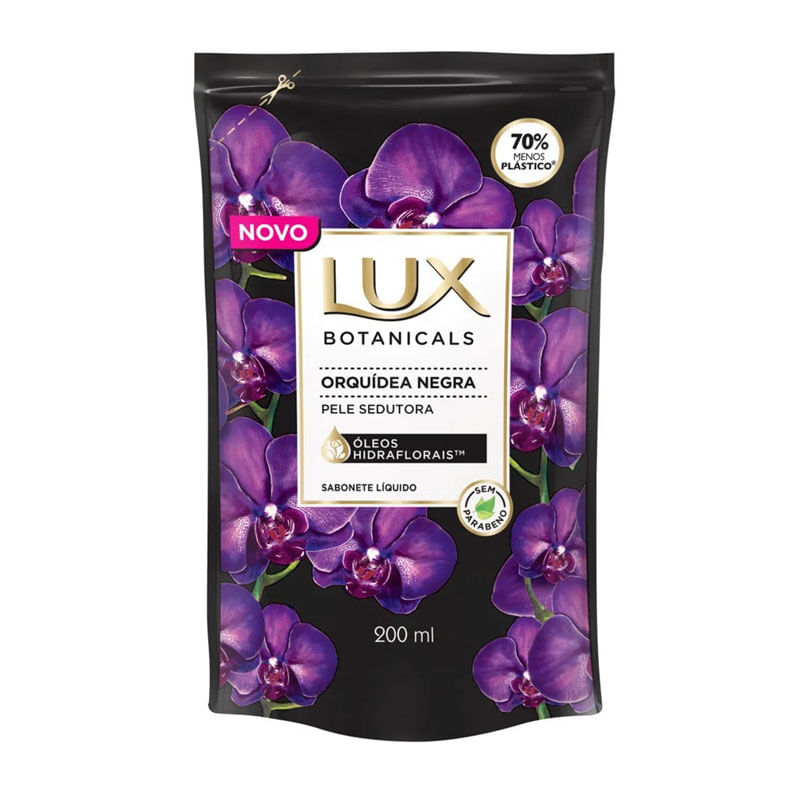Sabonete Liquido Lux Orquídea Negra Refil 200ml