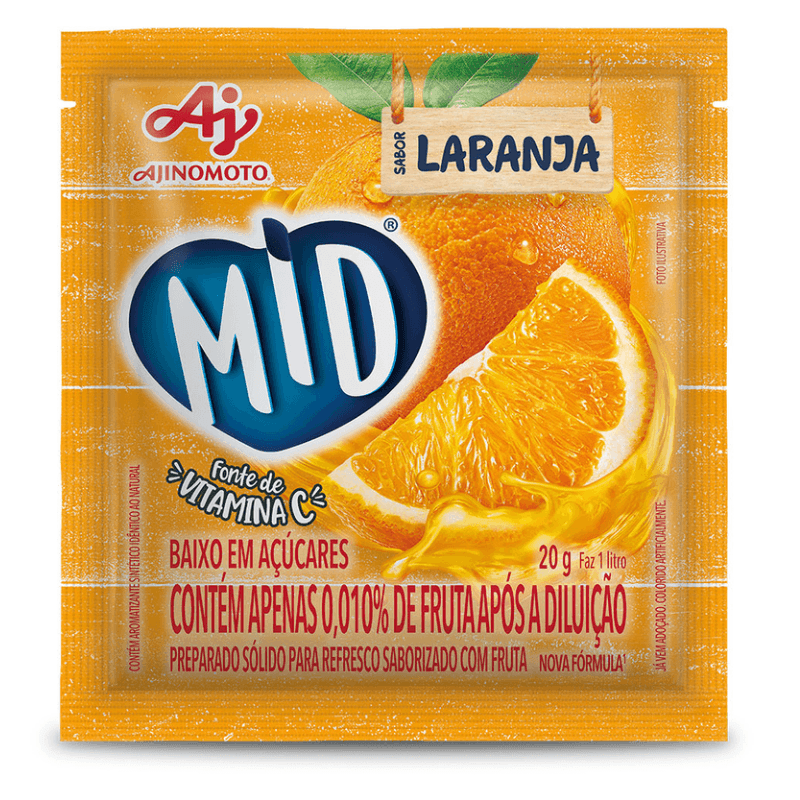 Refresco em Pó Mid Laranja 20g