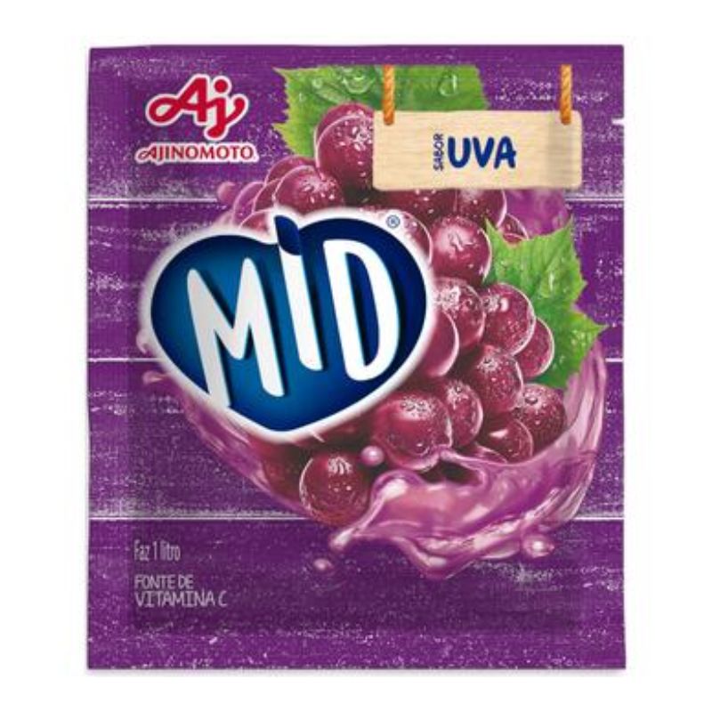 Refresco em Pó Mid Uva 20g