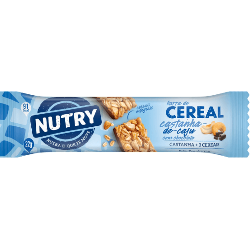 BARRA CEREAL NUTRY CASTANHA DE CAJU COM CHOCOLATE 22G