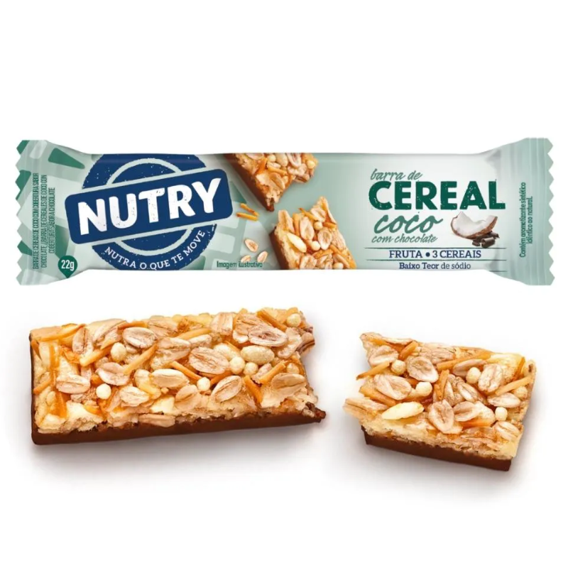 BARRA CEREAL NUTRY COCO COM CHOCOLATE 22G