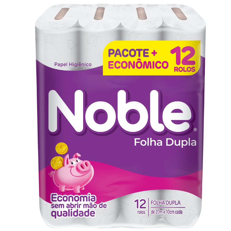 Papel Higiênico Folha Dupla Noble 12 Rolos