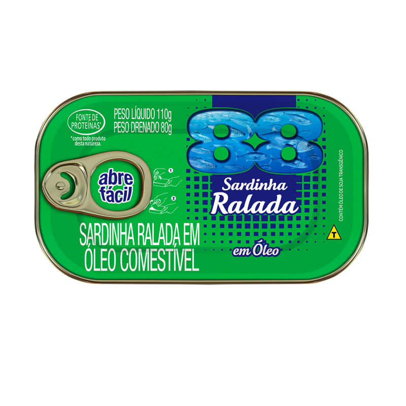 Sardinha 88 Ralada com Óleo 80g