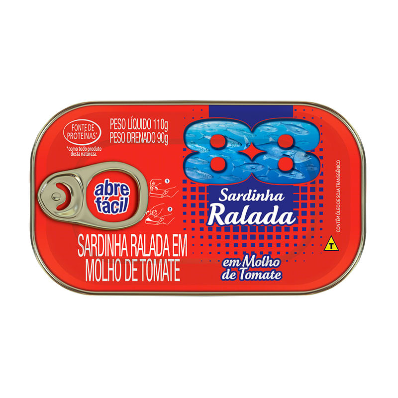 Sardinha 88 Ralada com Molho Tomate 80g