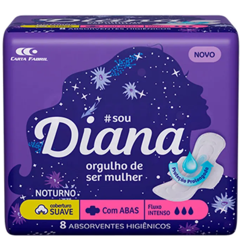 ABSORVENTE DIANA TEEN NOTURNO  SVE C ABAS 8UN