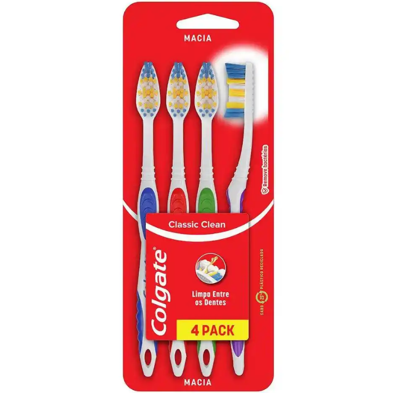 Kit Escova Dental Colgate Classic Macia 4un
