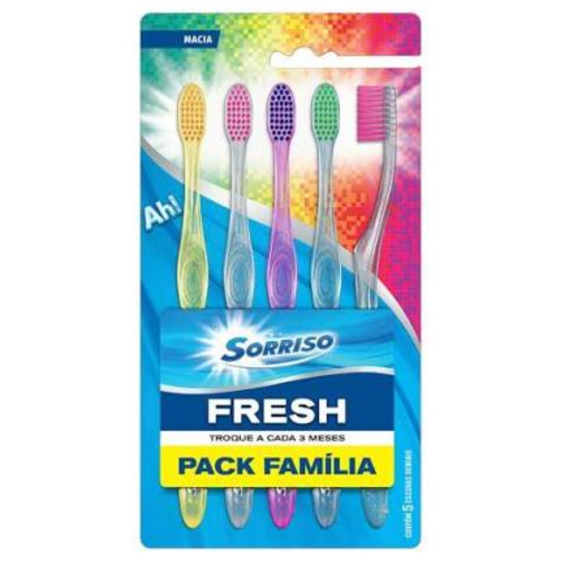 Escova Dental Macia Sorriso Fresh 5 Unid.