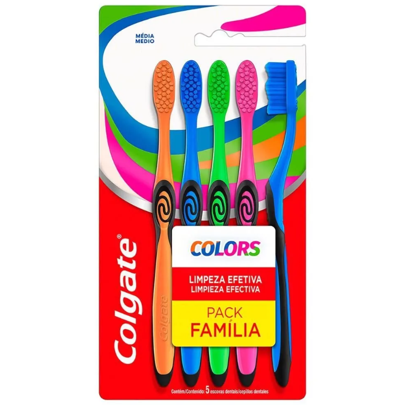 Kit Escova Dental Colgate Colors 5 Unid.