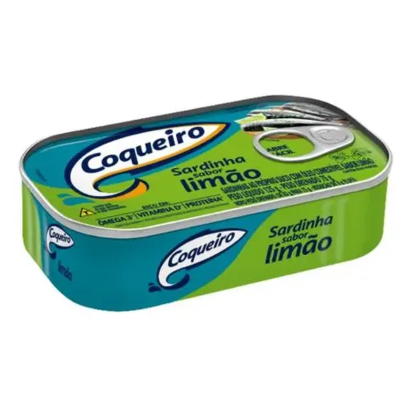 SARDINHA COQUEIRO OLEO SABOR LIMÃO 125G