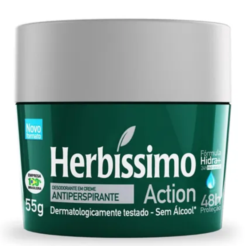 DESODORANTE EM CREME HERBISSIMO ACTION 55G