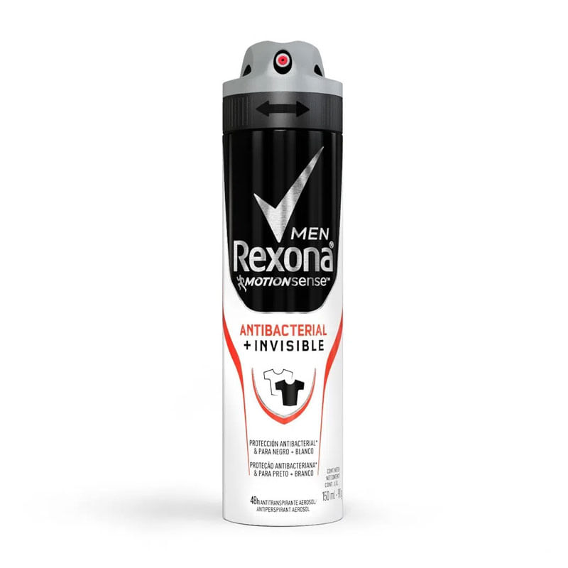 Desodorante Aerosol Rexona Men Antibactérias Invisible 90g 150ml