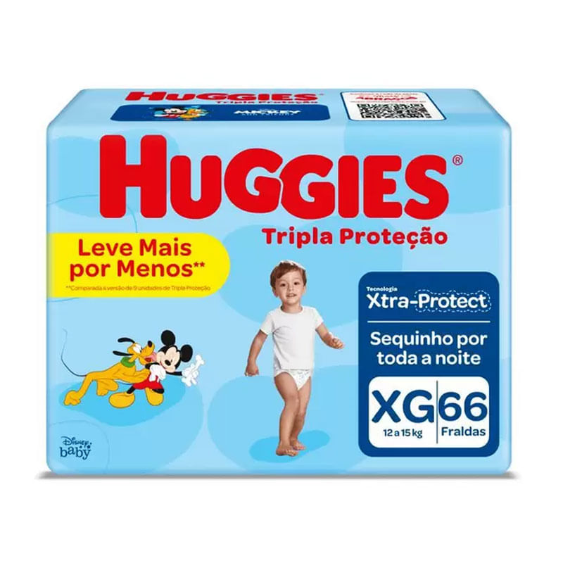 Fralda Descartável Huggies Tripla Proteção Xg 66un
