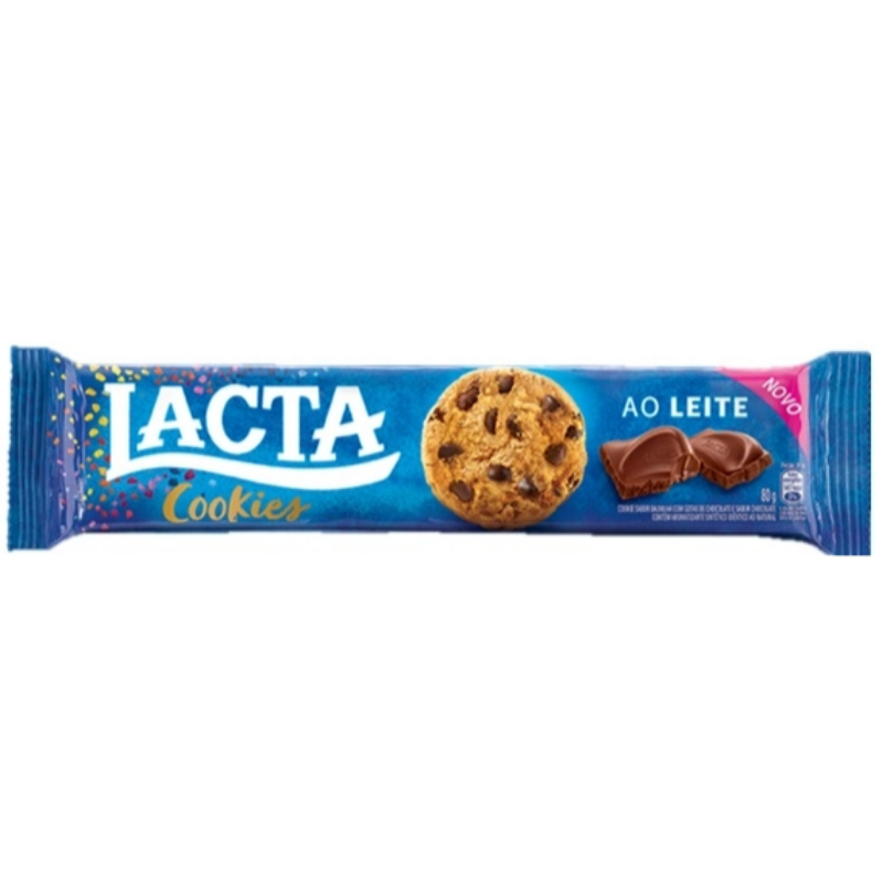 Biscoito Cookie Lacta Ao Leite Com Gotas De Chocolate 80G