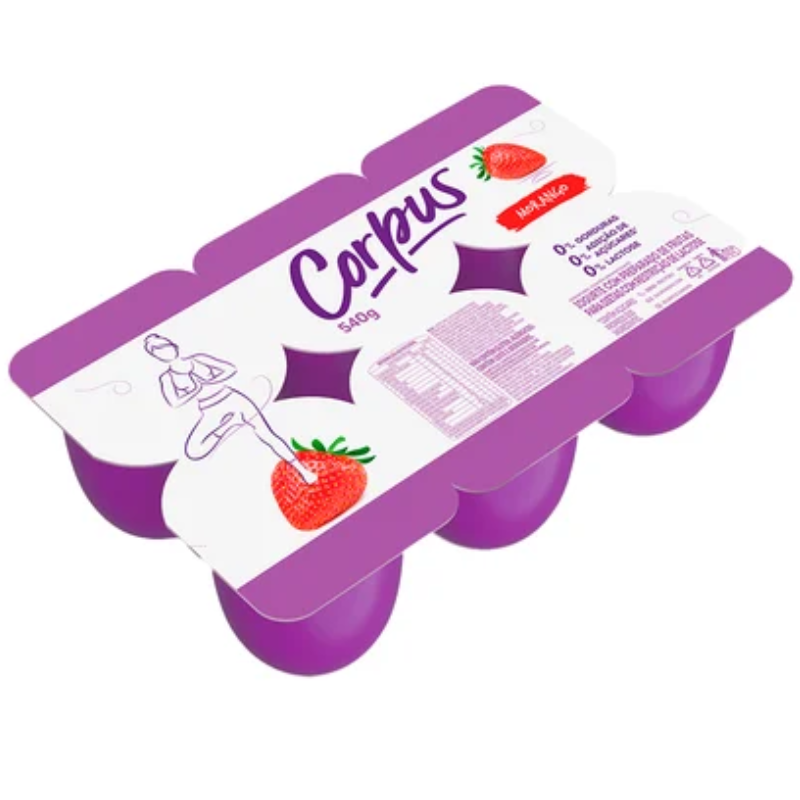 Iogurte Morango Zero Lactose Danone Corpus Bandeja 540g