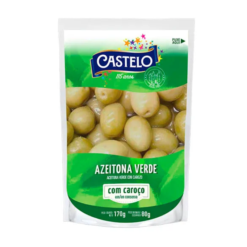 Azeitona Verde com Caroço Castelo 80 g