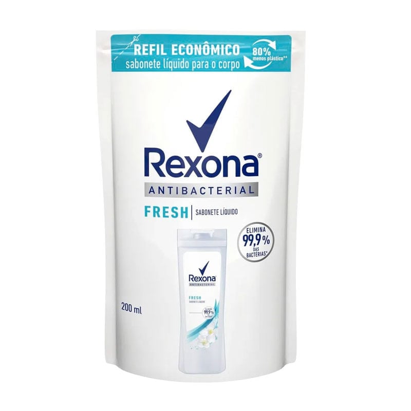 Sabonete Liquido Rexona Fresh Antibactérias Refil 200ml