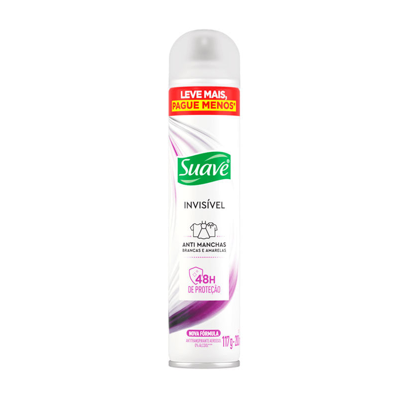 Desodorante Aerosol Suave Invisible 200ml
