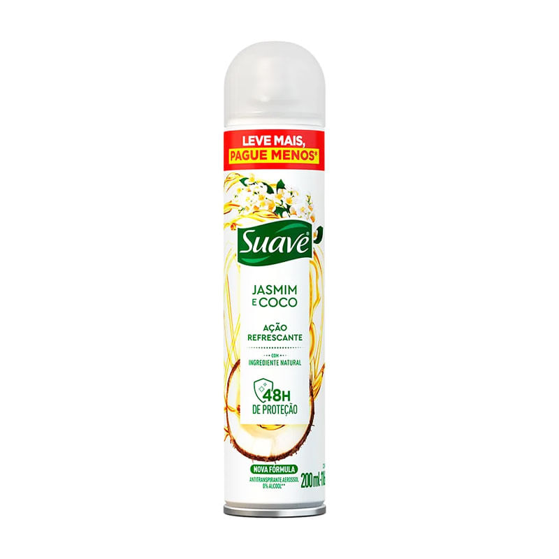 Desodorante Aerosol Suave Jasmim e Coco 200ml