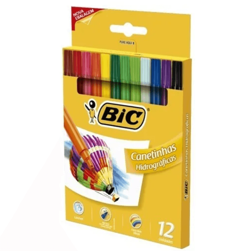 Canetinha Hidrográfica Bic 12 Cores 
