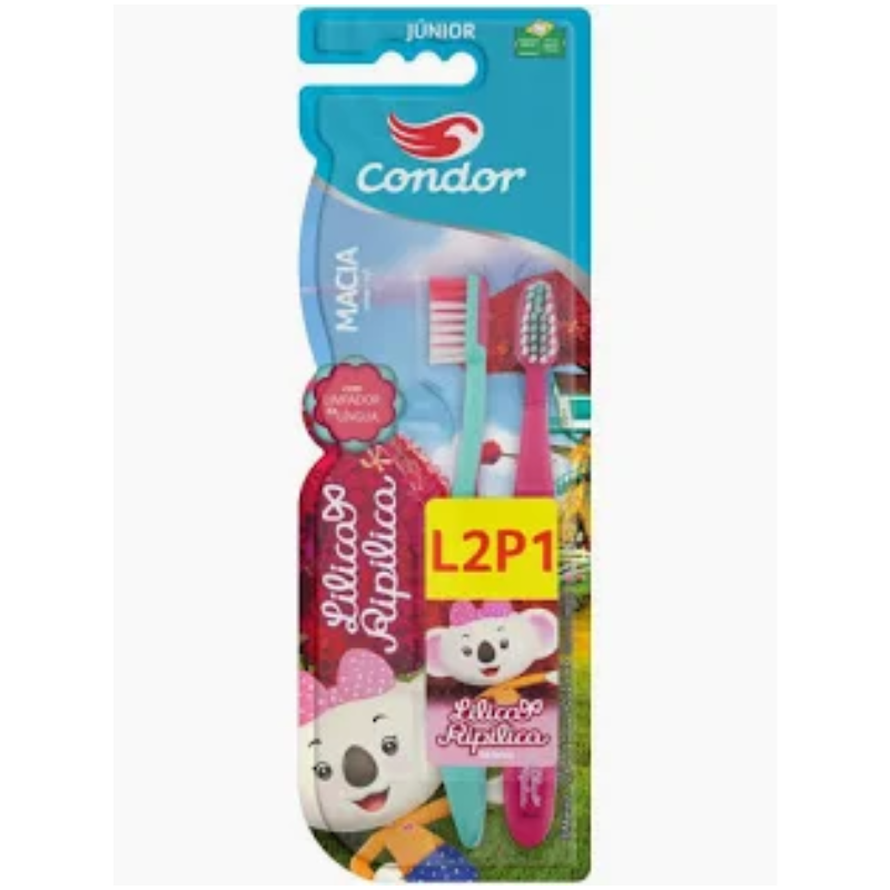 Escova de Dentes Condor Bambinos 2+ LR 3167 Extra Macia