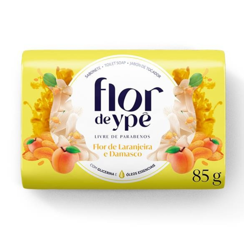 SABONETE FLOR DE YPE FLOR DE LARANJA E DAMASCO 85G