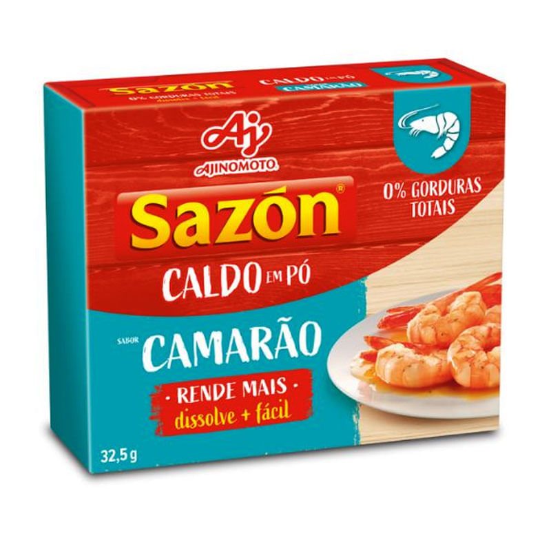 Caldo em Pó Sazon Camarão 32,5g