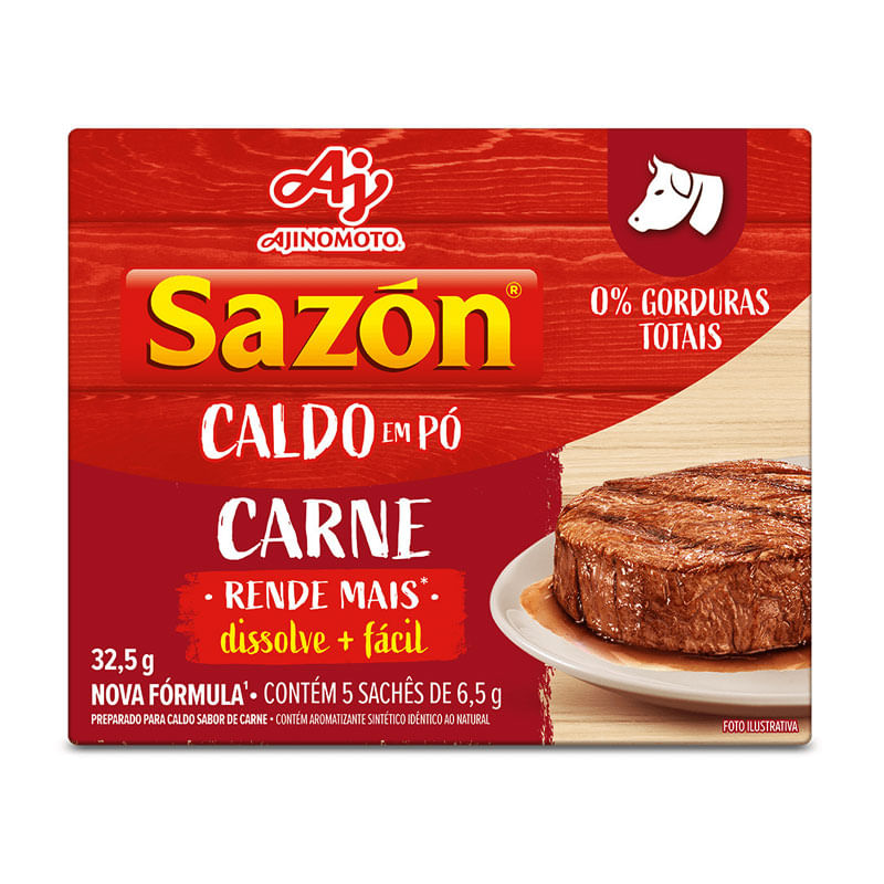 Caldo em Pó Sazon Carne 32,5g