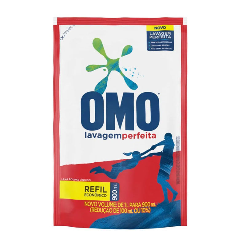 Sabão Liquido Omo Lavagem Perfeita Doypack 900ml