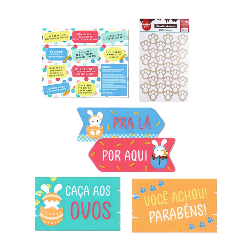 Kit Caça aos Ovos Surpresa de Páscoa