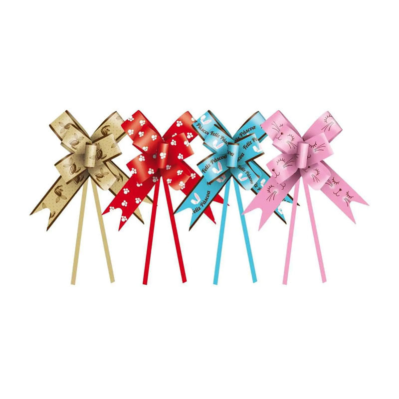 Laço Pronto de Páscoa Sortido 18mm 10un