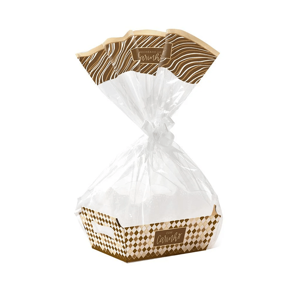 Saco Transparente Tons de Chocolate