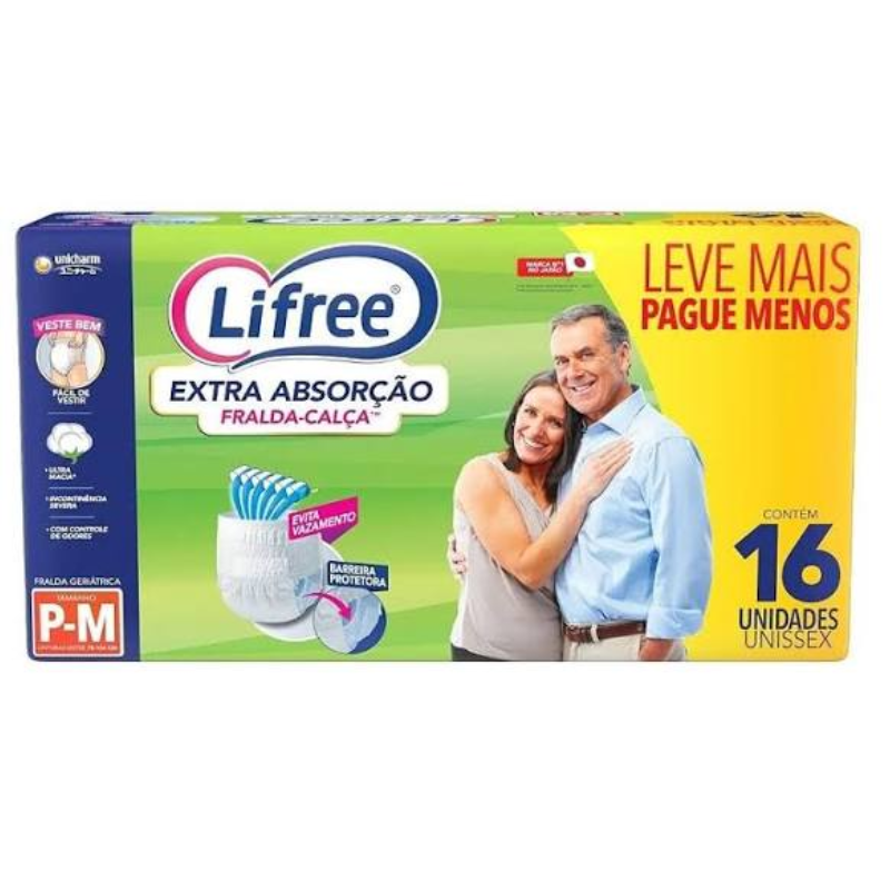 Fralda Calça Lifree Extra 16 Unid. Abs P/M