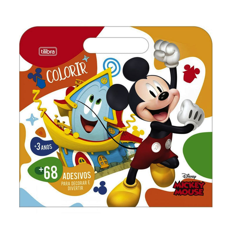 Maleta para Colorir  Mickey Tilibra com 8 Folhas