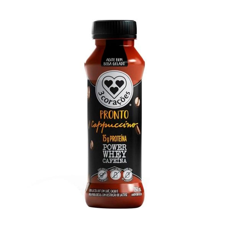 Bebida 3 Corações Pronto Power Whey 260ml