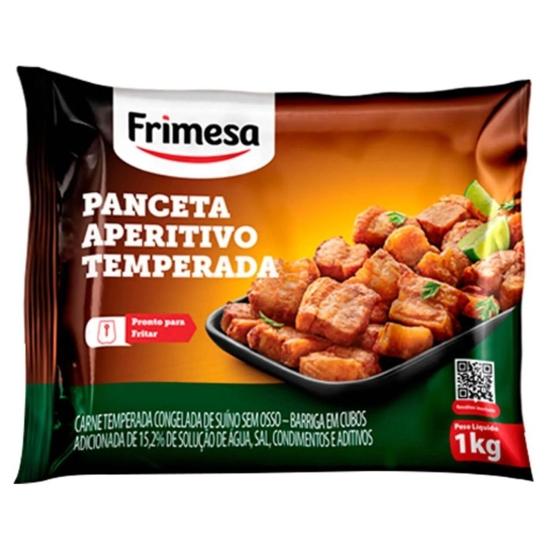 Panceta Aperitivo Temperado Congelado Suíno Sem Osso
