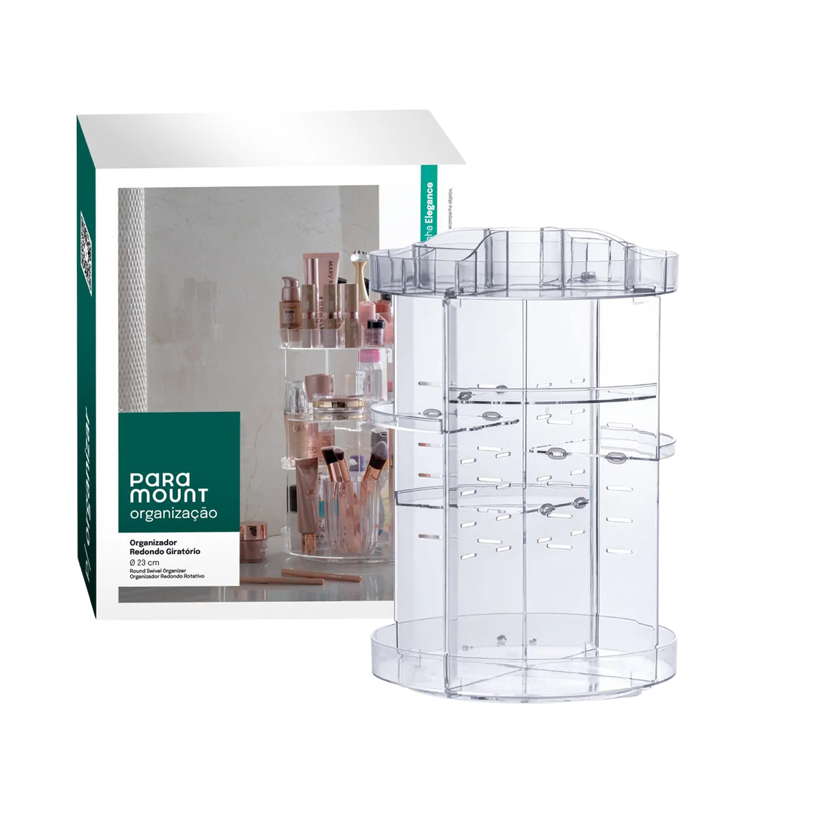 Organizador de Cosméticos Elegance Giratório - 23x33cm