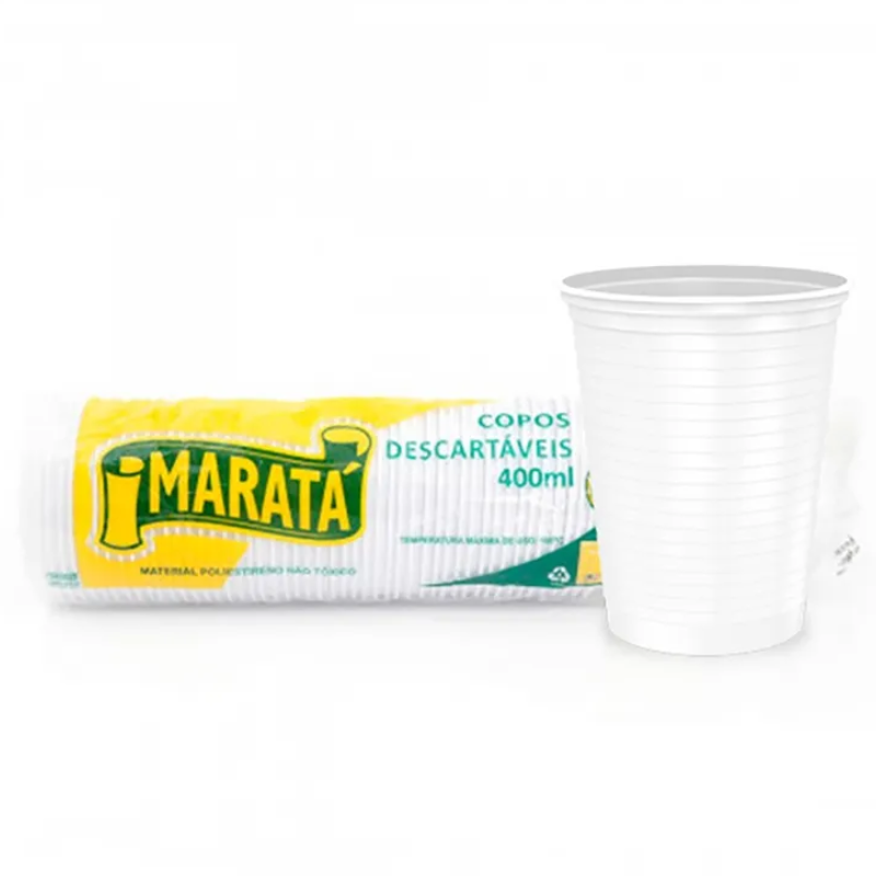 Copo Descartável Transparente Maratá 400ml