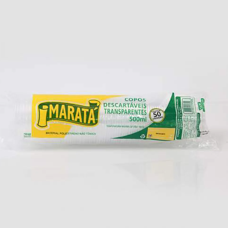 Copo Descartável Transparente Maratá 500ml