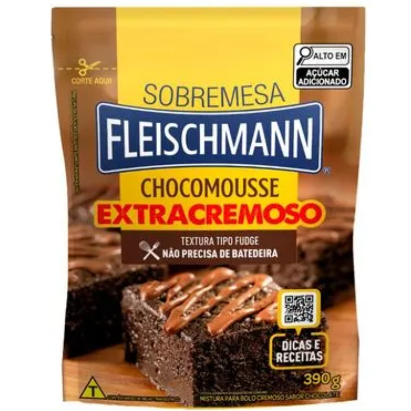Mistura de Bolo Fleischmann Choconousse Extracremoso 390g