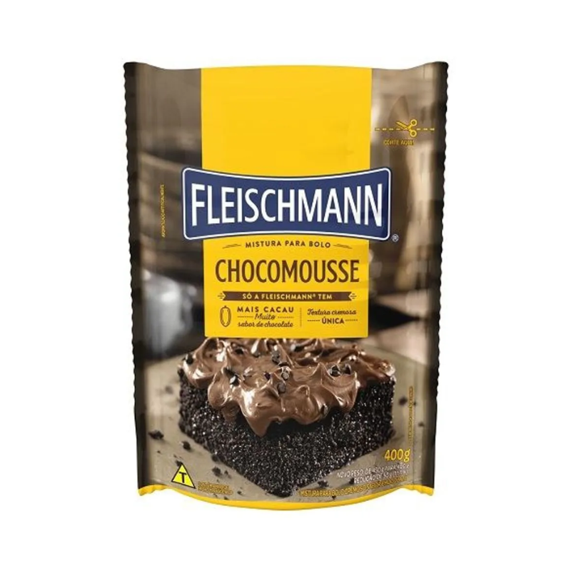 Mistura de Bolo Fleischmann Chocomousse 400g