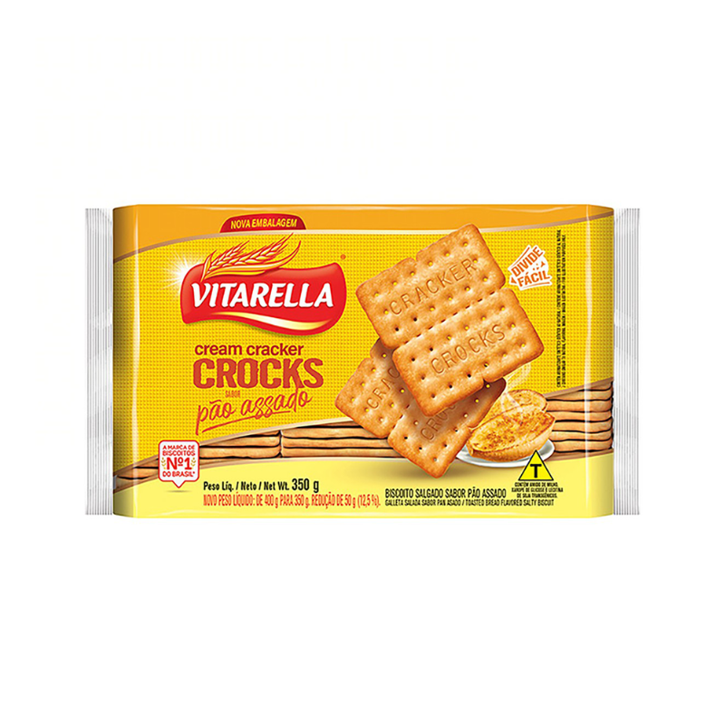 Biscoito Cream Cracker Vitarella Pão Assado 350g